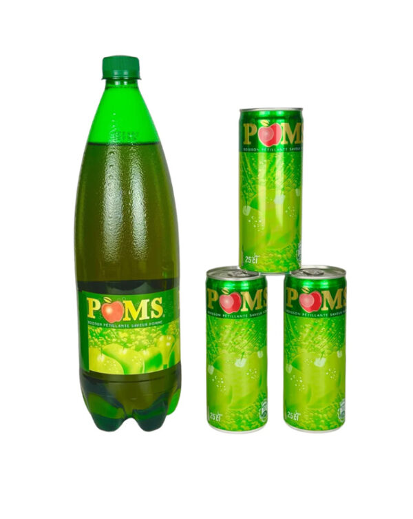 POMS Apple Flavored Soft Drink - A Moroccan Soda