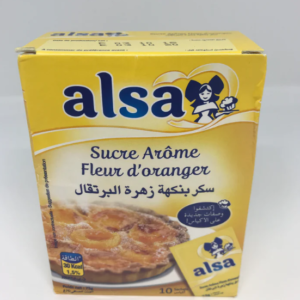 Alsa 10 Packs Sucre Arome Fleur D'oranger (Orange Flavor)